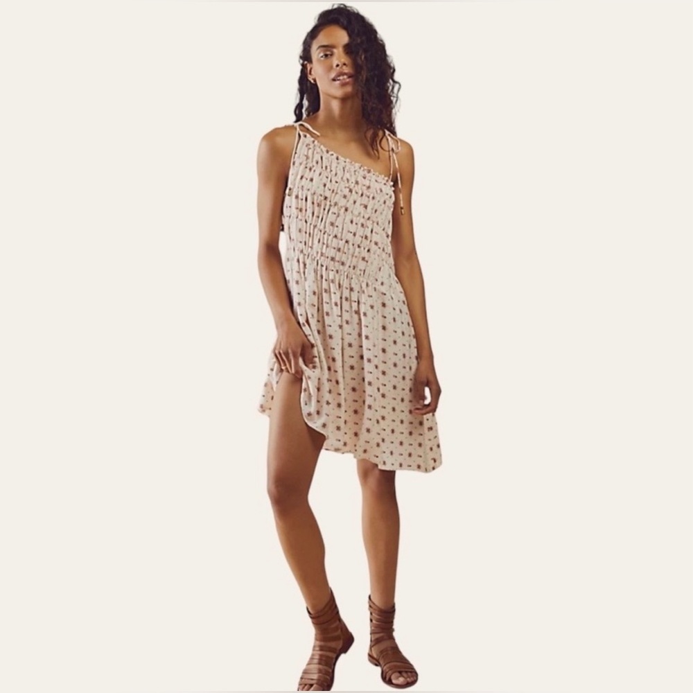 Free People 
Clementina Mini Dress in white